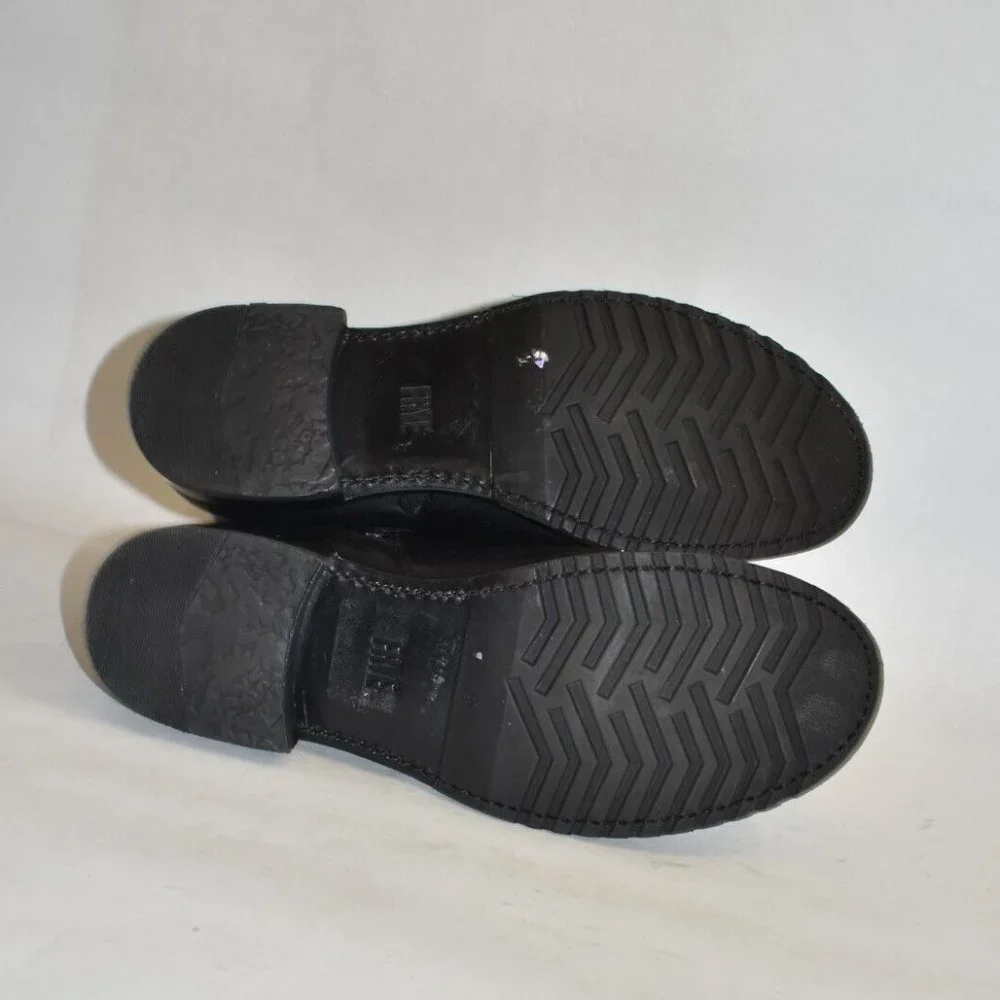 $280 FRYE VERONICA INSIDE ZIP BOOTIE BLACK CLASSIC CLEAN LEATHER 9 (ME28) - Picture 7 of 8